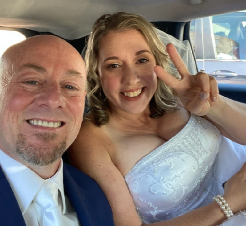 TJ (left) and Jesse Smith on their wedding day. (Photo courtesy of TJ Smith)