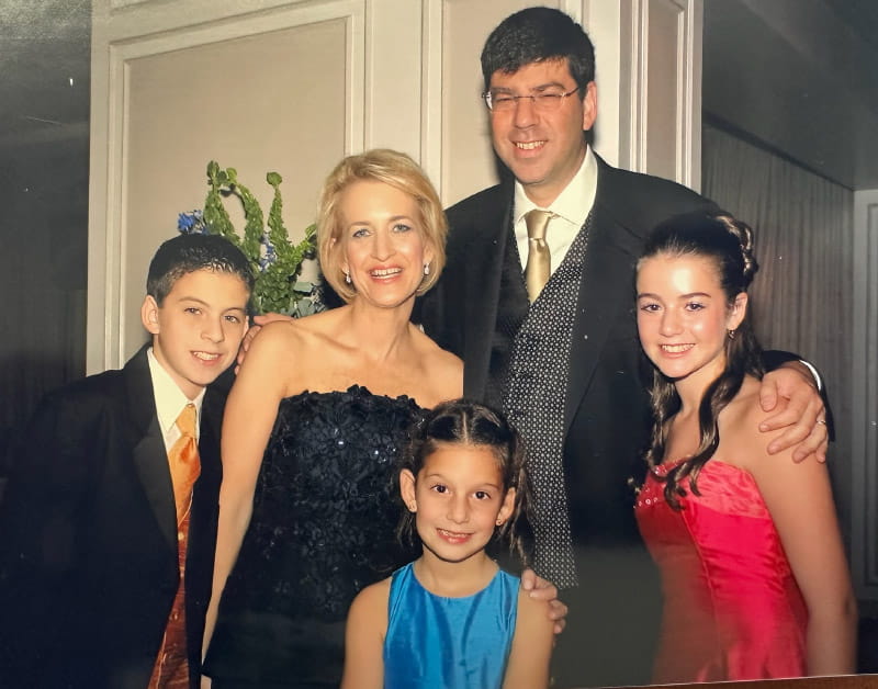 Dr. Stacey Rosen and her husband, Dr. Mark Silverman, moved their practices to Long Island in New York to raise their children – Max (left), Sarah (bottom) and Rebecca (right) – in a similar environment to how they were raised. (Photo courtesy of the Rosen family)